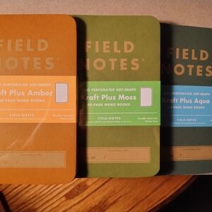 Kraft Plus Memo Books - Amber, Moss, Aqua
